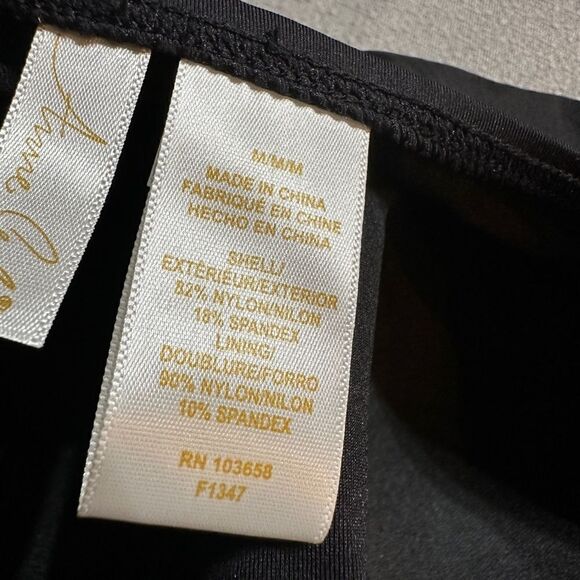 Anne Cole Women's Solid Twist Front Shirred Bandeau Tankini Swim Top ONLY - Picture 6 of 7